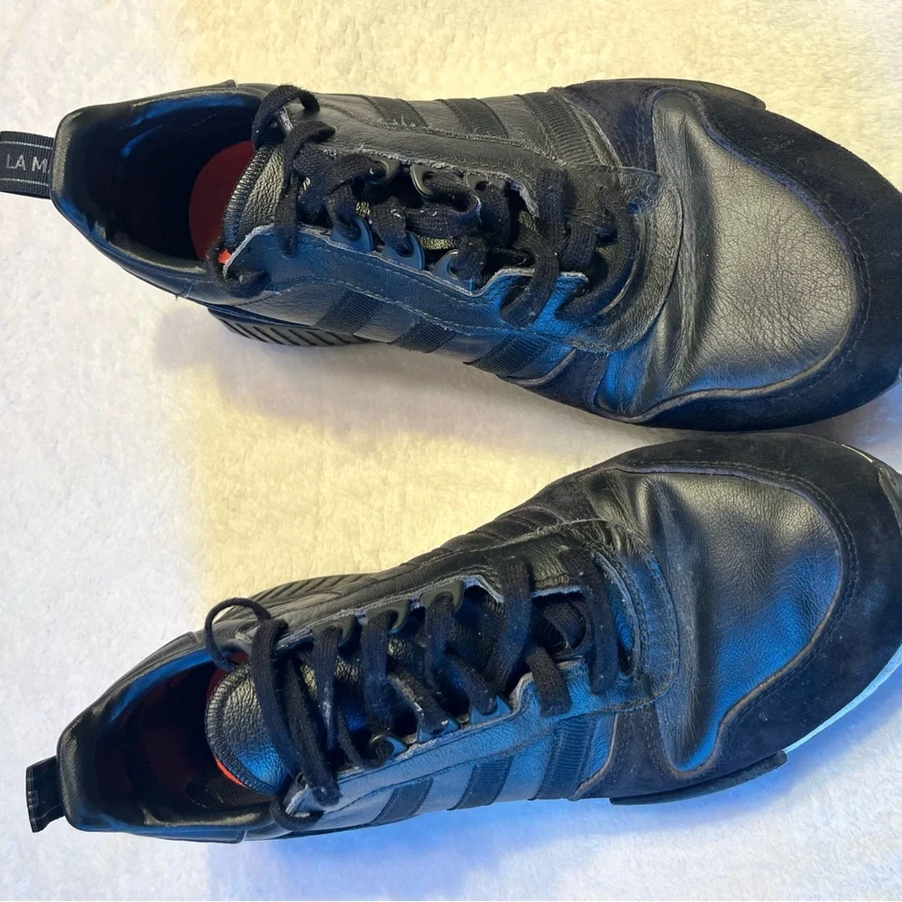 adidas Men’s Black Leather & Suede Low-Top Sneakers